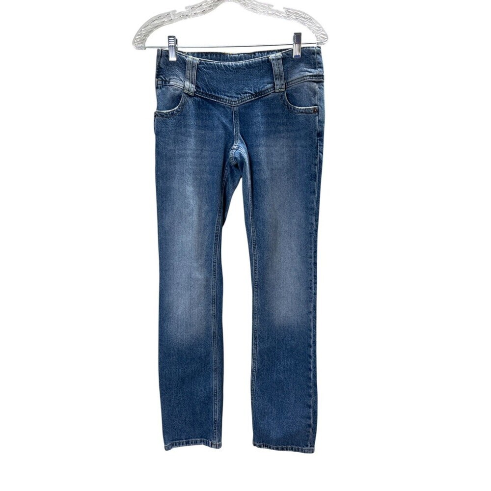 BDG Jeans Women's Size 26 Blue Micro Bootcut Cotton Blend Side Zipper